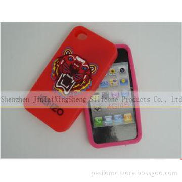 Red 3D Silicone Tiger Silicone Cell Phone Case waterproof F
